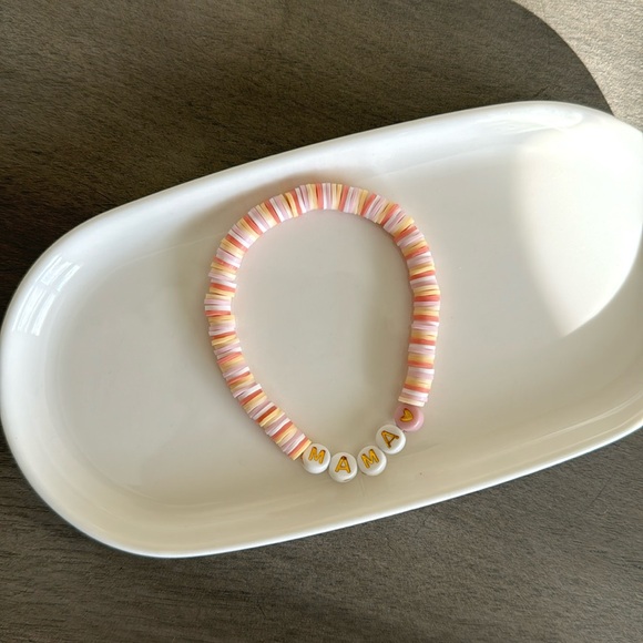 “Mama” Beaded Bracelet with Heart- Size 7” - Picture 1 of 6